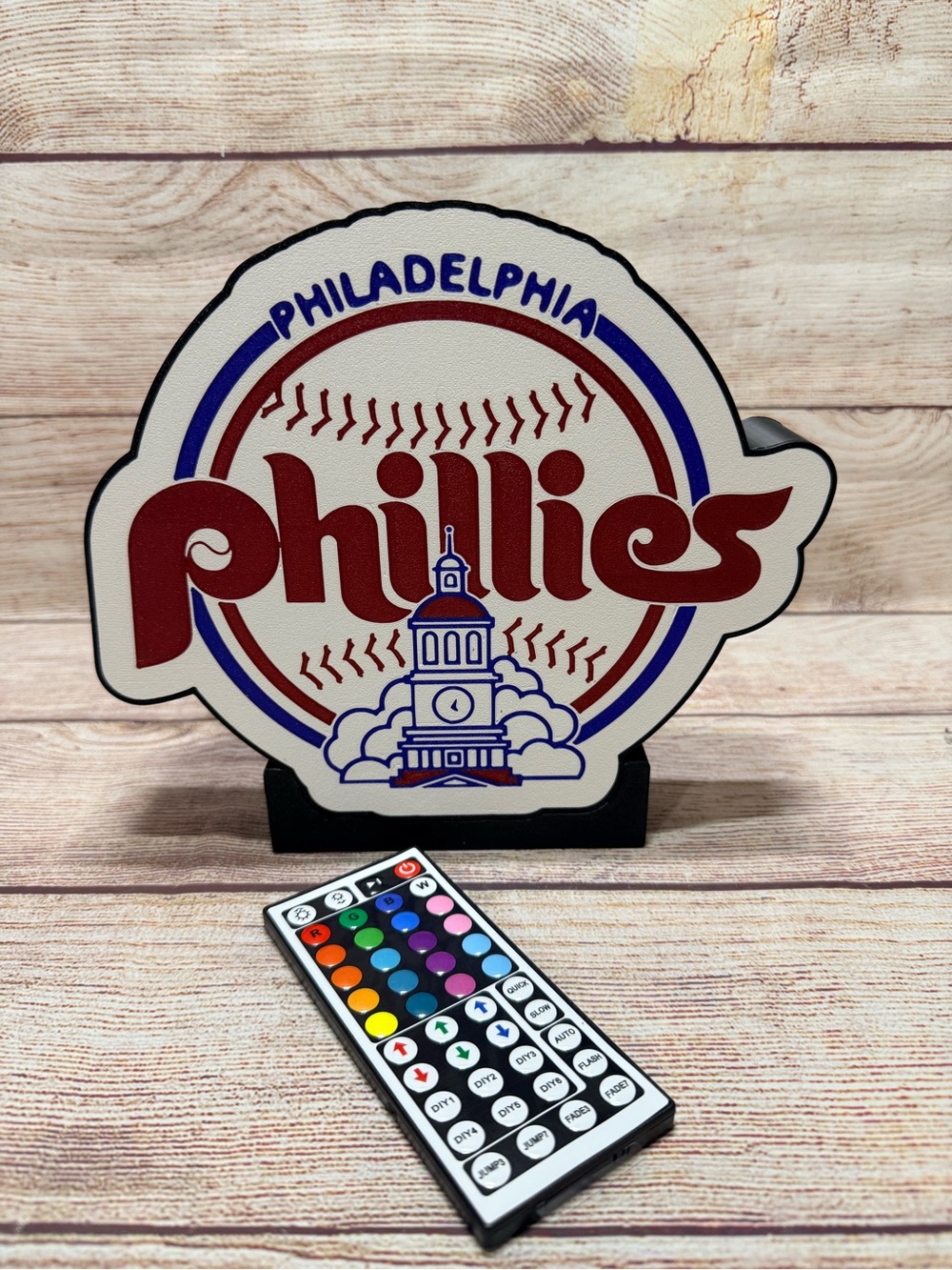 Philadelphia Phillies Retro Logo LED Light Box Multicolor with Remote